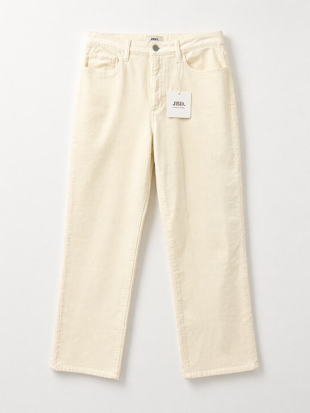 JBD Just Black Denim NWT Straight Leg Corduroy Pants Off-White Cream Size 30